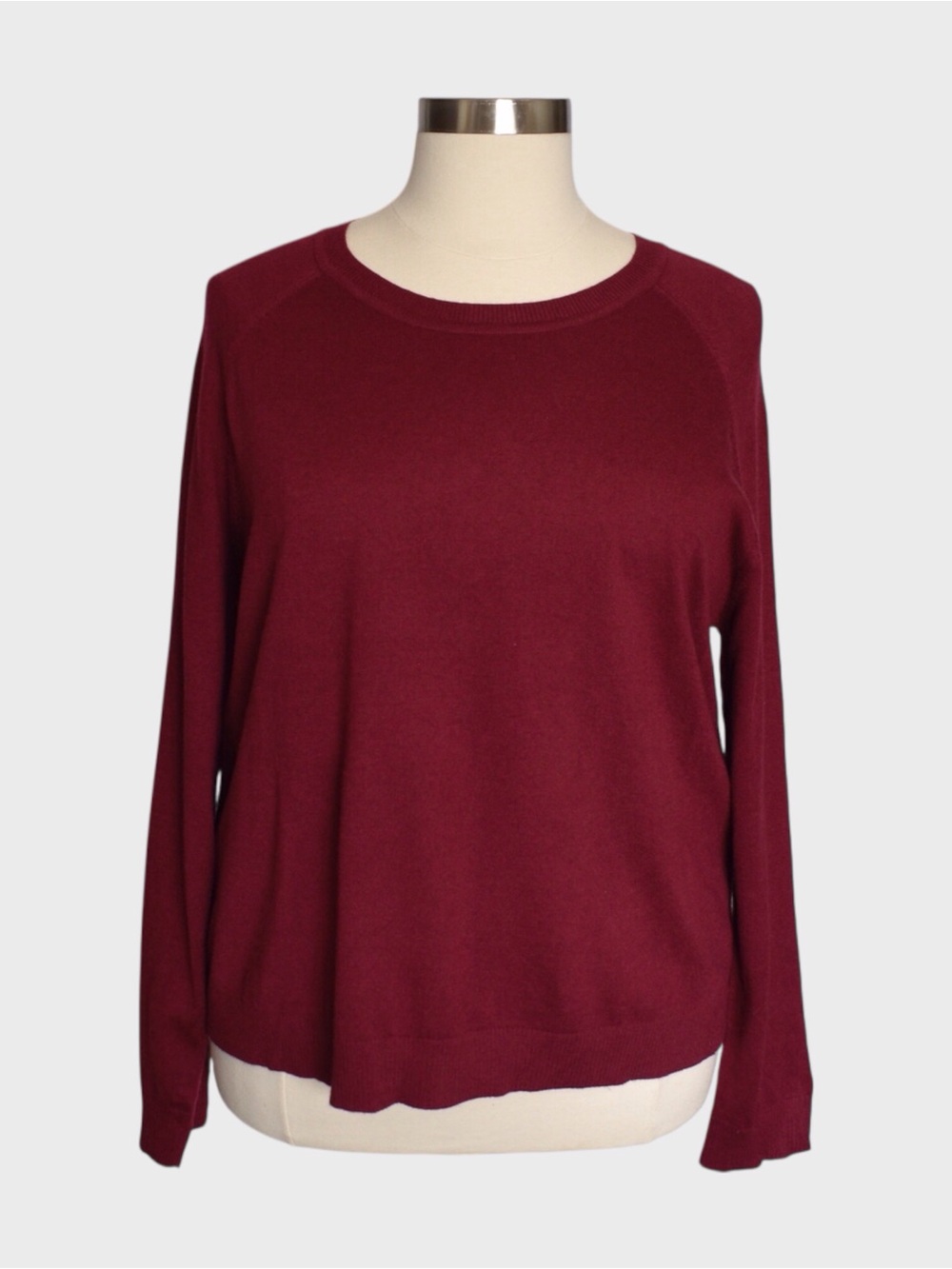 Sweet Salt Burgundy Raglan Sleeve Pullover Sweater